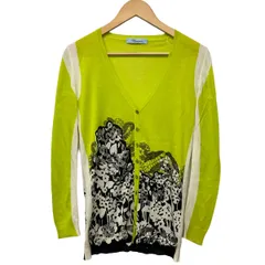 BLUMARINE(ブルマリン) カーディガン サイズI 38 レディース - イエローグリーン×黒×アイボリー 長袖のサムネイル