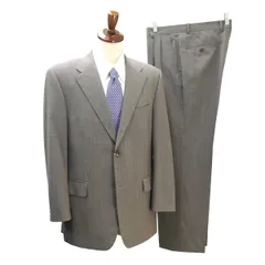 YUKI TORII HOMME 2つボタン シングルスーツ 袖口4つ釦 AB5 M ベージュがかったグレー ストライプ ツータック 春夏 YT273 6NH001 【送料無料】【中古】【メンズビジネス】202608のサムネイル