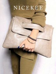 Women's Bag, Clutch Bag, Second Bag, Evening Clutch Bag, Attractive and Elegant, Understated Vintage PU Leather Handbag, Large Capacity Wristlet Purse, Women's Wallet Envelope Bag, Christmas Gift, Khaki Square Bag.