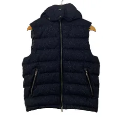 EDIFICE(エディフィス) ダウンベスト サイズ48 XL メンズ - ダークネイビー フード着脱可/秋/冬のサムネイル