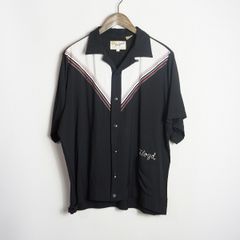 60s キングルイ ボーリングシャツ 黒 ブライアンセッツァーオリジナル