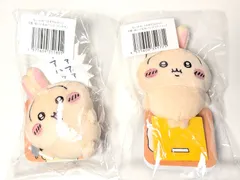 新品未開封 ちいかわ うさぎだらけくじ E賞 ぬいぐるみバッジ 2個セット トンカチ/フーッ…のサムネイル