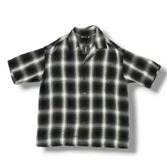 未使用 MINEDENIM Rayon Dobby Plaid S.S Open Collar SH レーヨンドビープレイドチェックシャツ 半袖 マインデニム ブラック 3 （20674M）のサムネイル