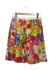 ポールスミス PAUL SMITH フレアスカート 40 絹 シルク100% 花柄 プリント マルチカラー ボトムスのサムネイル