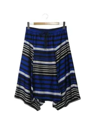 ローレンラルフローレン LAUREN RALPH LAUREN アシンメトリー マルチボーダー スカート XS ブルー系 青 ボトムスのサムネイル
