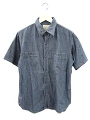 フルカウント FULLCOUNT CHAMBRAY SHIRT HALF SLEEVE 半袖 シャンブレー ワークシャツ 4821 ブルー 40 ボタンシャツ トップスのサムネイル