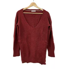 iliann loeb(イリアンローブ) 長袖セーター レディース美品  - レッド×ブラウン Vネックのサムネイル