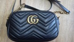 Gucci Marmont Matelassé GG Small Black Crossbody Bag