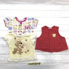 hiromichi nakano ヒロミチナカノ・mikihouse ミキハウス・uzy's Zoo スージーズー キッズ 半袖トップス ベスト 3点セット まとめ売り 90のサムネイル