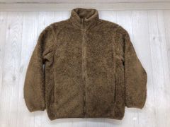 ユニクロ UNIQLO アウトドア ファーリーフリース フルジップ ジャケット 茶色 M ポリエステル100%（30%リサイクルポリエステル繊維）