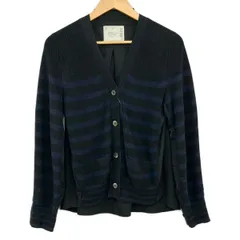 Sacai(サカイ) カーディガン サイズ1 S レディース - 18-03638 黒×ネイビー 長袖/ボーダーのサムネイル