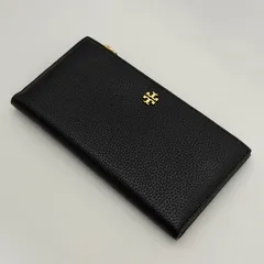 新品トリーバーチトリーブラックレザー ブレイクスリムウォレット長財布のサムネイル