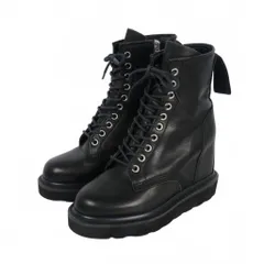 ミハラヤスヒロ MIHARA YASUHIRO × リミフゥ LIMI feu レースアップ インヒール ブーツ XS 23.5 黒 ブラック C01FW202のサムネイル