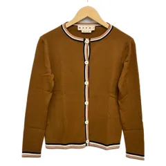 MARNI(マルニ) カーディガン サイズ38 S レディース美品  - ライトブラウン×ダークネイビー×マルチ 長袖のサムネイル