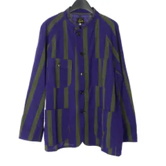ニードルス ニードルズ Needles 21SS Chore Coat - Aizu-Tsumugi カバーオール ジャケット ブルゾン S パープル/グリーン IN124のサムネイル
