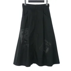 ヒステリックグラマー HYSTERIC GLAMOUR THE FINEST IMPORTED DIATEX プリント 1タックスカート S ブラック 黒 01172AK02のサムネイル