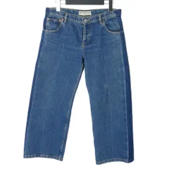 バレンシアガ BALENCIAGA クロップド デニム パンツ ストレート 36 青 ブルーのサムネイル