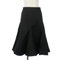ヨウジヤマモト YOHJI YAMAMOTO コットン ストレッチ フレア スカート 1 黒 ブラック FO-S35-047のサムネイル