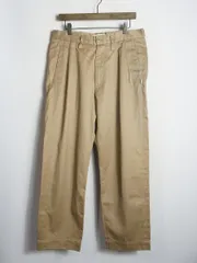 正規 WTAPS ダブルタップス 211TQDT-PTM02 TUCK 02 TROUSERS COTTON TWILL コットン ツイル 2タック トラウザーズ パンツ ベージュ 4901Q♪のサムネイル