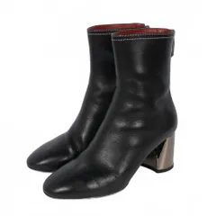 3.1 フィリップリム 3.1 phillip lim メタルヒール レザー ショートブーツ バックジップ 35.5 黒 ブラック SHP7-T368BXAのサムネイル