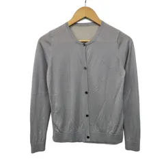 theory luxe(セオリーリュクス) カーディガン サイズ38 M レディース美品  - ライトパープル×ライトグレー 長袖/ニット/シルク/異素材切替のサムネイル