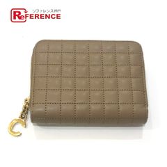 CELINE セリーヌ コインケース Ｃチャーム コンパクトジップ ウォレット 663BFL.15KH レザー カーキー ブラウン
