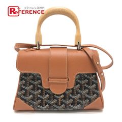 GOYARD ゴヤール ハンドバッグ サイゴン ミニ ソフトバッグ コーティングキャンバス ブラック＆タン