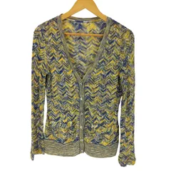 ミッソーニ MISSONI 総柄 透かし編み レーヨンニットカーディガン レディース  40のサムネイル