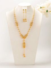 Women's Jewelry Set - 3-Piece Set: Vintage Lantern Tassel Long Necklace and Earrings, Perfect Gift for Weddings, Parties, and Festivals