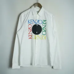 国内正規 KENZO ケンゾー SLIM FIT スリムフィット マルチカラー プリント 長袖 シャツ F955CH2141GA 白 サイズ42 16 1/2 本物 4225Q★4のサムネイル