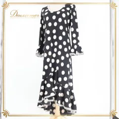 フラメンコ 衣装 DOCE del Flamenco ドセデルフラメンコ ドレス ワンピース ブラック系 ホワイト系 黒 白 水玉 ドット レース かわいい ダンス パーティ 発表会 舞台 踊り ダンス衣装のサムネイル