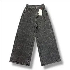 参考上代20,900円 未使用 MAISON SPECIAL Washer Wide Denim Pants ワッシャーワイドデニムパンツ ジーンズ メゾンスペシャル 21241465802 ブラック 38 （575MG）のサムネイル