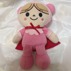 アンパンマン あかちゃんまん ぬいぐるみ ぷりちぃビーンズ 핑크 상태좋음