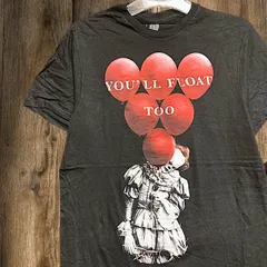 ムービー Tシャツ イット ペニーワイズ 風船 道化師 ホラー キラー 映画 洋画 黒 00s Mサイズ 古着 ビンテージ used vintagep10のサムネイル