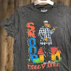 ヒップホップ Tシャツ スヌープ ドギー ドッグ 犬 キャップ チェックシャツ 小屋 ラップ ウェッサイ 黒 00s Mサイズ 古着 ビンテージ used vintagep10のサムネイル