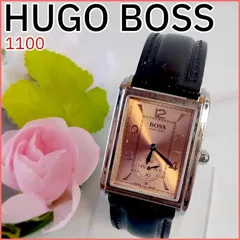 【電池新品】ヒューゴボス 腕時計 メンズ クォーツ スクエア 稼働品 希少カラー 純正ベルト HUGO BOSS レクタンギュラー タンク【W357B】のサムネイル