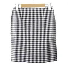 スローブ イエナ SLOBE IENA  スカート ミニ ギンガムチェック タイト ストレッチ 36 黒 白のサムネイル