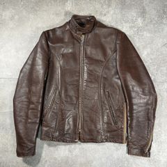 Lesco レスコ70sヴィンテージ レザーシングルライダースジャケット 44