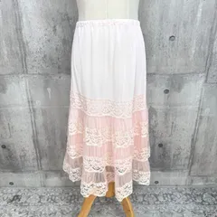 ピンクレース ペチコートスカート フリル ガーリー 姫系 pink lace petticoat skirt vintageのサムネイル