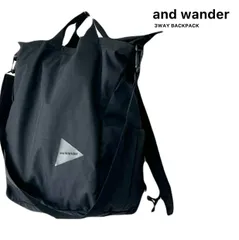 and wander アンドワンダー　3WAY  トート ショルダー バックパック ブラック 574-1985005　リュック　タウンユース　トラベル　アウトドア　ユニセックスのサムネイル