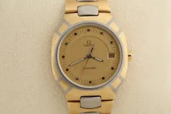 オメガ シーマスター ポラリス OMEGA 18K GOLD コンビ チタン クォーツ時計のサムネイル