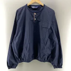 【中古】RALPH LAUREN 90s コットンシェル プルオーバージャケット ネイビー サイズXL ラルフローレン[24]のサムネイル