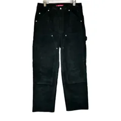 Supreme 国内正規 24AW 24FW Suede Double Knee Painter Pant スエードダブルニーペインターパンツ レザー 牛革 Black ブラック 黒 30のサムネイル