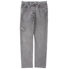 【SALE】Dior ディオール デニムパンツ サイズ 26 レディース ロゴ ワッペン ストレート ジーンズ ボトムス ライトグレー 灰色 イタリア製のサムネイル