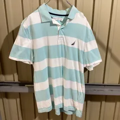 年3137 NAUTICA ポロシャツ  ボーダー L ノーティカ 古着卸アメリカ仕入のサムネイル