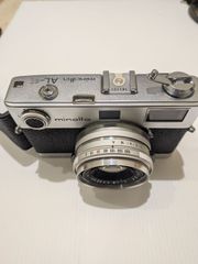 ☆ Minolta AL-E ROKKOR-QF 40mm F1.8 레인지 파인더 필름 카메라 케이스 첨부 정크