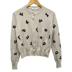 MAISON KITSUNE(メゾンキツネ) カーディガン サイズS レディース - ライトピンク×黒 長袖/キツネのサムネイル