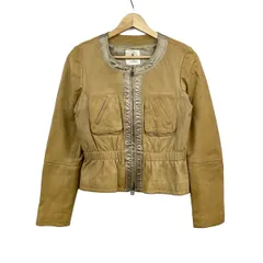 LANVIN en Bleu(ランバンオンブルー) ブルゾン サイズ38 M レディース - ベージュ×グレーベージュ 長袖/レザー/春/秋のサムネイル