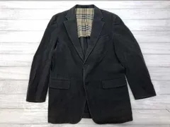 バーバリー BURBERRY LONDON レトロ トラッド 起毛 ピーチスキン テーラードジャケット 日本製 L メンズ 三陽商会記載ありのサムネイル