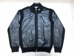 アディダス adidas スポーツ ストリート シャカシャカ 異素材切替 ジップアップ 長袖 ジャケット 黒 L メンズ ウール混/ポリエステル100%のサムネイル
